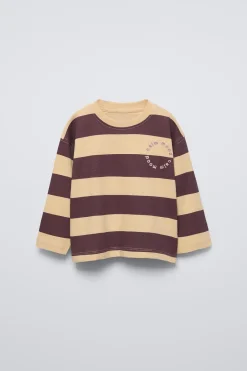 Niños ZARA 1½ - 6 Años·Camisetas|1½ - 6 Años·Camisetas<CAMISETA RAYAS BORDADO