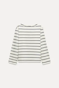 Online CAMISETA RAYAS CON ALGODÓN Mujer Camisetas