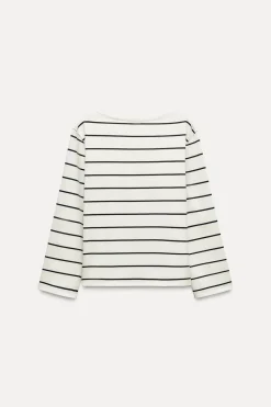 Online CAMISETA RAYAS CON ALGODÓN Mujer Camisetas