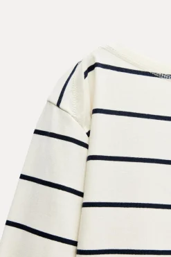 Online CAMISETA RAYAS CON ALGODÓN Mujer Camisetas