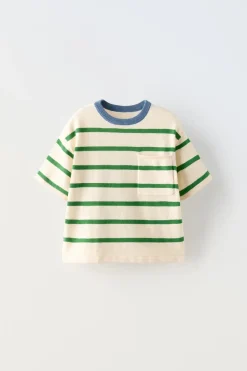 Niños ZARA 1½ - 6 Años·Punto|1½ - 6 Años·Punto<CAMISETA RAYAS CONTRASTE