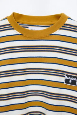 Niños ZARA 6 - 14 Años·Camisetas<CAMISETA RAYAS PARCHE