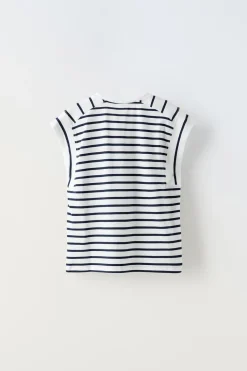 Niños ZARA 6 - 14 Años·Camisetas<CAMISETA RAYAS PESTAÑA