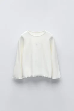 Niños ZARA 1½ - 6 Años·Camisetas|6 - 18 Meses·Camisetas<CAMISETA RIB BORDADO