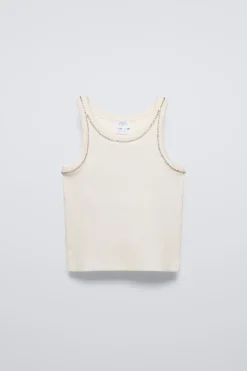 Niños ZARA 6 - 14 Años·Camisetas<CAMISETA RIB BRILLOS