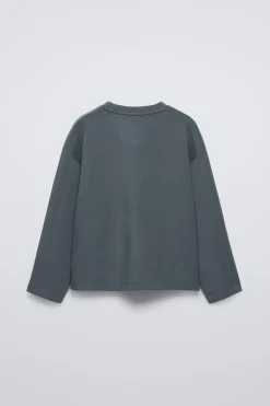 Niños ZARA 6 - 14 Años·Sudaderas|6 - 14 Años·Deporte / Jogging<CAMISETA RIB CON MODAL
