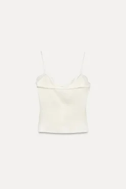 Sale CAMISETA RIB ENCAJE BOTONES Mujer Tops / Bodies