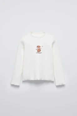 Niños ZARA 1½ - 6 Años·Camisetas|6 - 18 Meses·Camisetas<CAMISETA RIB ESTAMPADO LACITO
