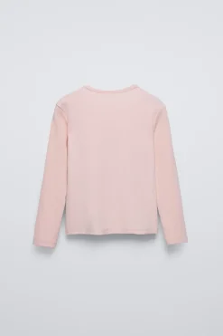 Niños ZARA 6 - 14 Años·Camisetas<CAMISETA RIB FLORES