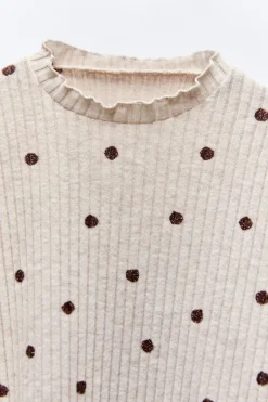 Niños ZARA 1½ - 6 Años·Camisetas|1½ - 6 Años·Total Look<CAMISETA RIB TOPOS SOFT TOUCH