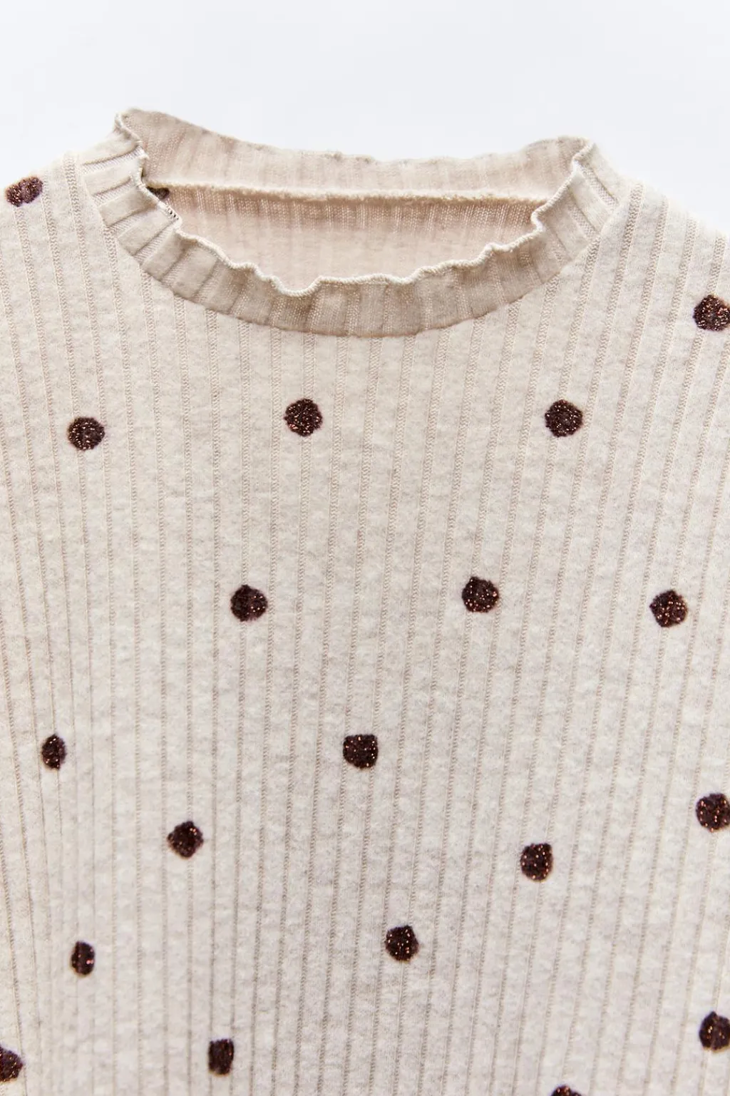 Niños ZARA 1½ - 6 Años·Camisetas|1½ - 6 Años·Total Look<CAMISETA RIB TOPOS SOFT TOUCH