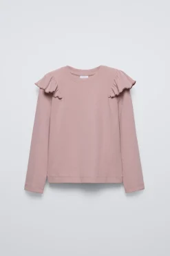 Niños ZARA 6 - 14 Años·Camisetas<CAMISETA RIB VOLANTE