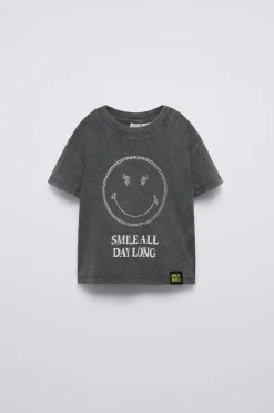 Niños ZARA 6 - 14 Años·Camisetas|6 - 14 Años·Camisetas<CAMISETA STRASS SMILEYWORLD ®