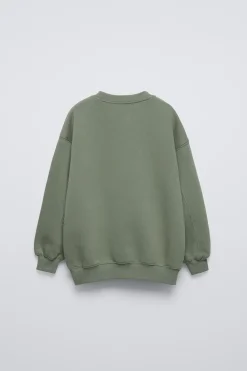 Niños ZARA 6 - 14 Años·Sudaderas<CAMISETA TEXTO FLOCK
