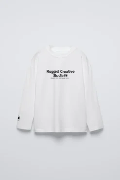 Niños ZARA 6 - 14 Años·Camisetas|6 - 14 Años·Deporte / Chándal<CAMISETA TEXTO RELIEVE