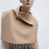Online CAPA ASIMÉTRICA CON LANA FLECOS Mujer Abrigos / Anoraks|Chaquetas / Cazadoras