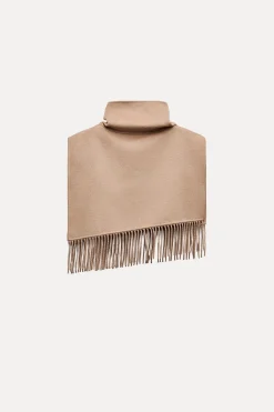 Online CAPA ASIMÉTRICA CON LANA FLECOS Mujer Abrigos / Anoraks|Chaquetas / Cazadoras