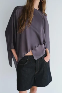 Sale CAPA ASIMÉTRICA FLUIDA ZW COLLECTION Mujer Tops / Bodies