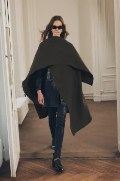 Discount CAPA ASIMÉTRICA MEZCLA LANA ZW COLLECTION Mujer Abrigos / Anoraks