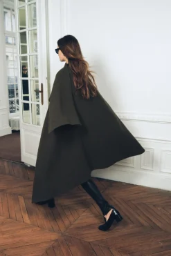 Discount CAPA ASIMÉTRICA MEZCLA LANA ZW COLLECTION Mujer Abrigos / Anoraks