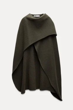 Discount CAPA ASIMÉTRICA MEZCLA LANA ZW COLLECTION Mujer Abrigos / Anoraks