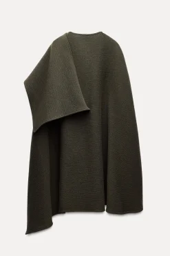 Discount CAPA ASIMÉTRICA MEZCLA LANA ZW COLLECTION Mujer Abrigos / Anoraks
