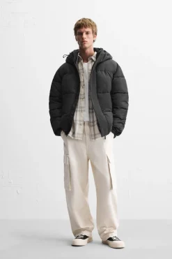 Sale CAZADORA ACOLCHADA CAPUCHA Hombre Plumíferos