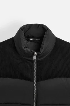 New CAZADORA ACOLCHADA COMBINADO PANA Hombre Plumíferos