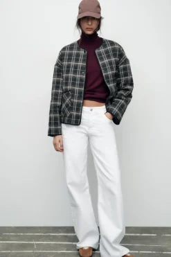 Clearance CAZADORA ACOLCHADA CUADROS Mujer Chaquetas / Cazadoras