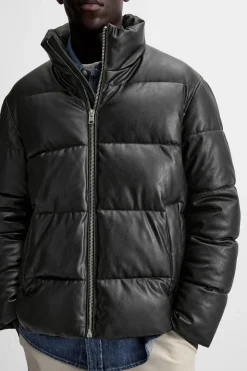 New CAZADORA ACOLCHADA EFECTO PIEL Hombre Plumíferos