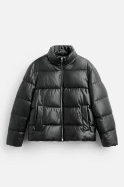 New CAZADORA ACOLCHADA EFECTO PIEL Hombre Plumíferos