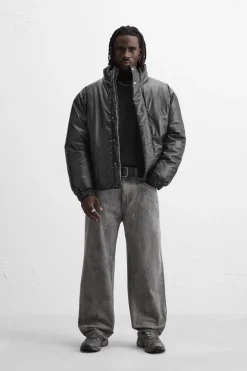 New CAZADORA ACOLCHADA EFECTO PIEL Hombre Plumíferos