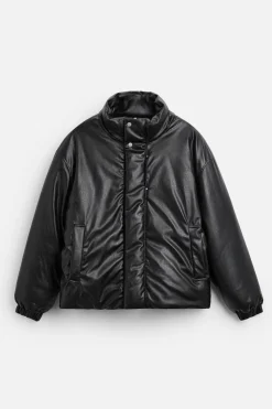 New CAZADORA ACOLCHADA EFECTO PIEL Hombre Plumíferos