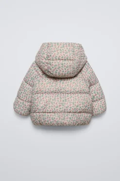Niños ZARA 0 - 6 Meses·Sacos / Buzos|6 - 18 Meses·Abrigos / Buzos<CAZADORA ACOLCHADA FLORES