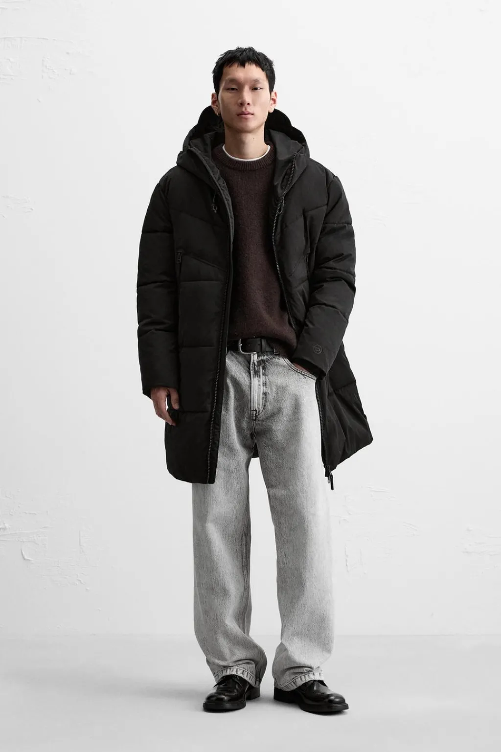 Fashion CAZADORA ACOLCHADA LARGA Hombre Cazadoras|Abrigos / Gabardinas