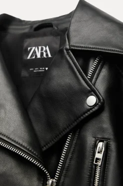 Fashion CAZADORA BIKER CROP EFECTO PIEL Mujer Chaquetas / Cazadoras