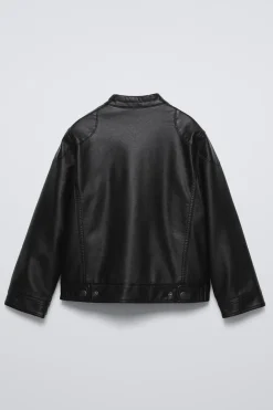 Niños ZARA 6 - 14 Años·Abrigos<CAZADORA BIKER EFECTO PIEL