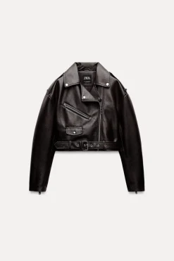 Sale CAZADORA BIKER EFECTO PIEL Mujer Chaquetas / Cazadoras