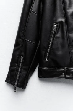 Best CAZADORA BIKER OVERSIZE EFECTO PIEL Mujer Chaquetas / Cazadoras