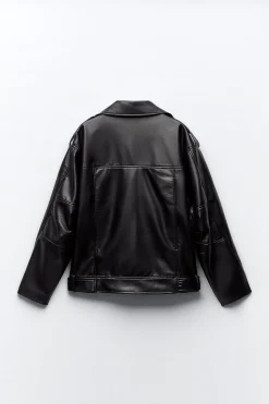 Best CAZADORA BIKER OVERSIZE EFECTO PIEL Mujer Chaquetas / Cazadoras