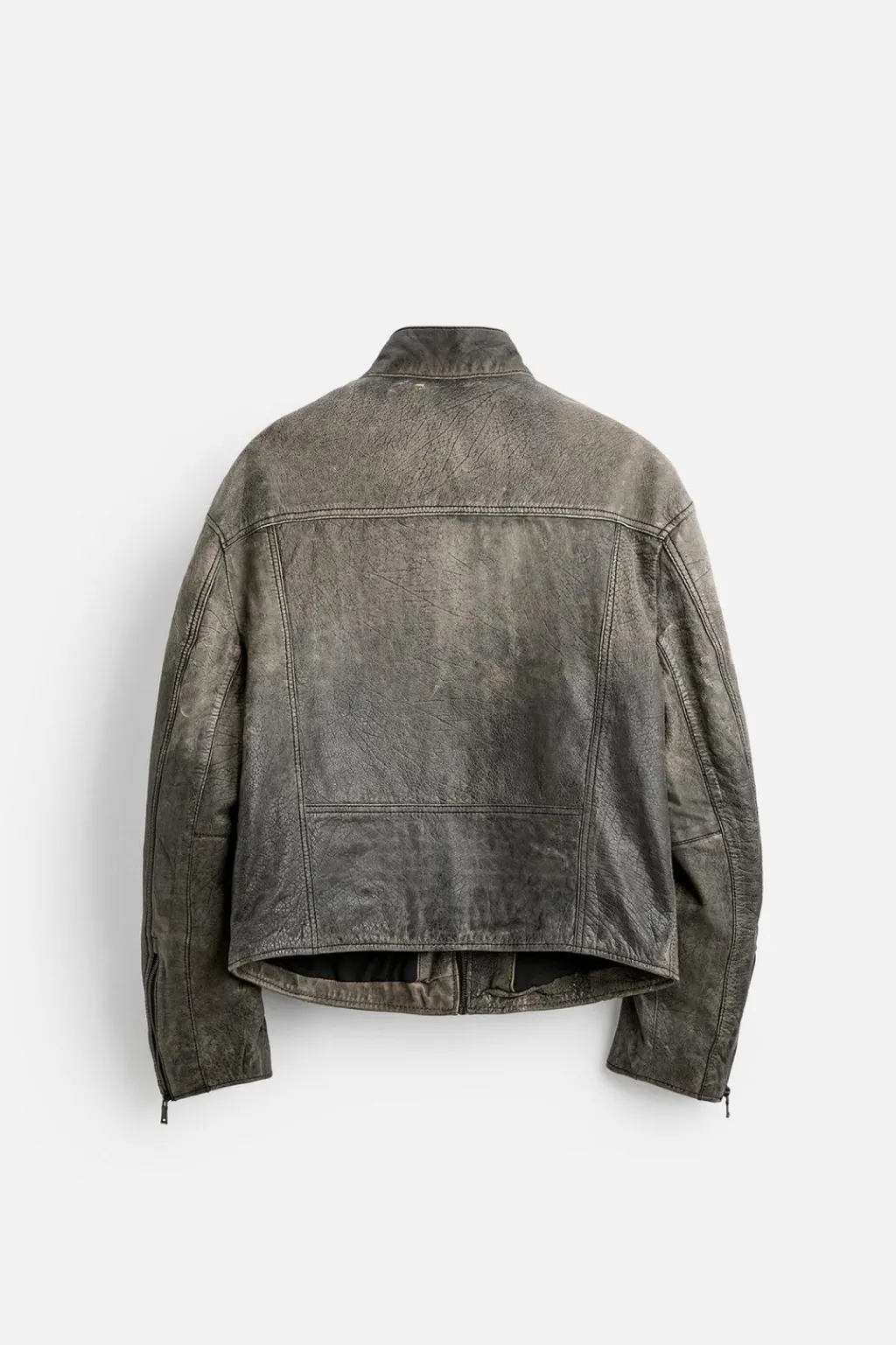 Best CAZADORA BIKER PIEL LAVADA Hombre Piel