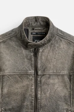 Best CAZADORA BIKER PIEL LAVADA Hombre Piel