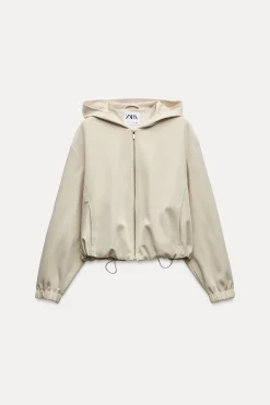 New CAZADORA BOMBER TEXTURA CAPUCHA Mujer Chaquetas / Cazadoras