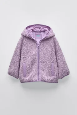 Niños ZARA 6 - 18 Meses·Abrigos / Buzos<CAZADORA CAPUCHA BORREGUILLO