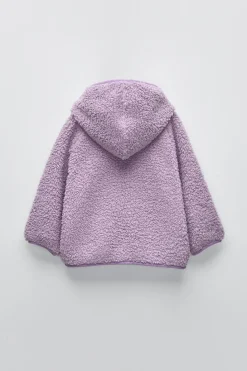 Niños ZARA 6 - 18 Meses·Abrigos / Buzos<CAZADORA CAPUCHA BORREGUILLO
