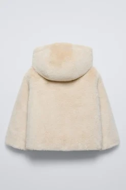 Niños ZARA 6 - 14 Años·Abrigos<CAZADORA CAPUCHA EFECTO PELO
