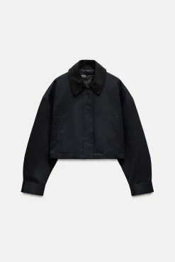 Hot CAZADORA CORTA CUELLO PANA Mujer Chaquetas / Cazadoras