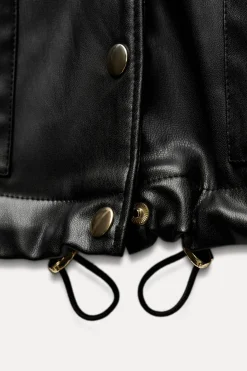 Fashion CAZADORA CROP EFECTO PIEL Mujer Chaquetas / Cazadoras