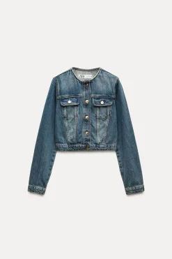Hot CAZADORA CROP Z1975 DENIM Mujer Chaquetas / Cazadoras
