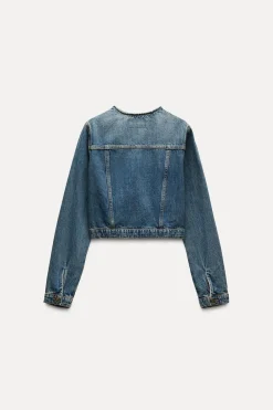 Hot CAZADORA CROP Z1975 DENIM Mujer Chaquetas / Cazadoras